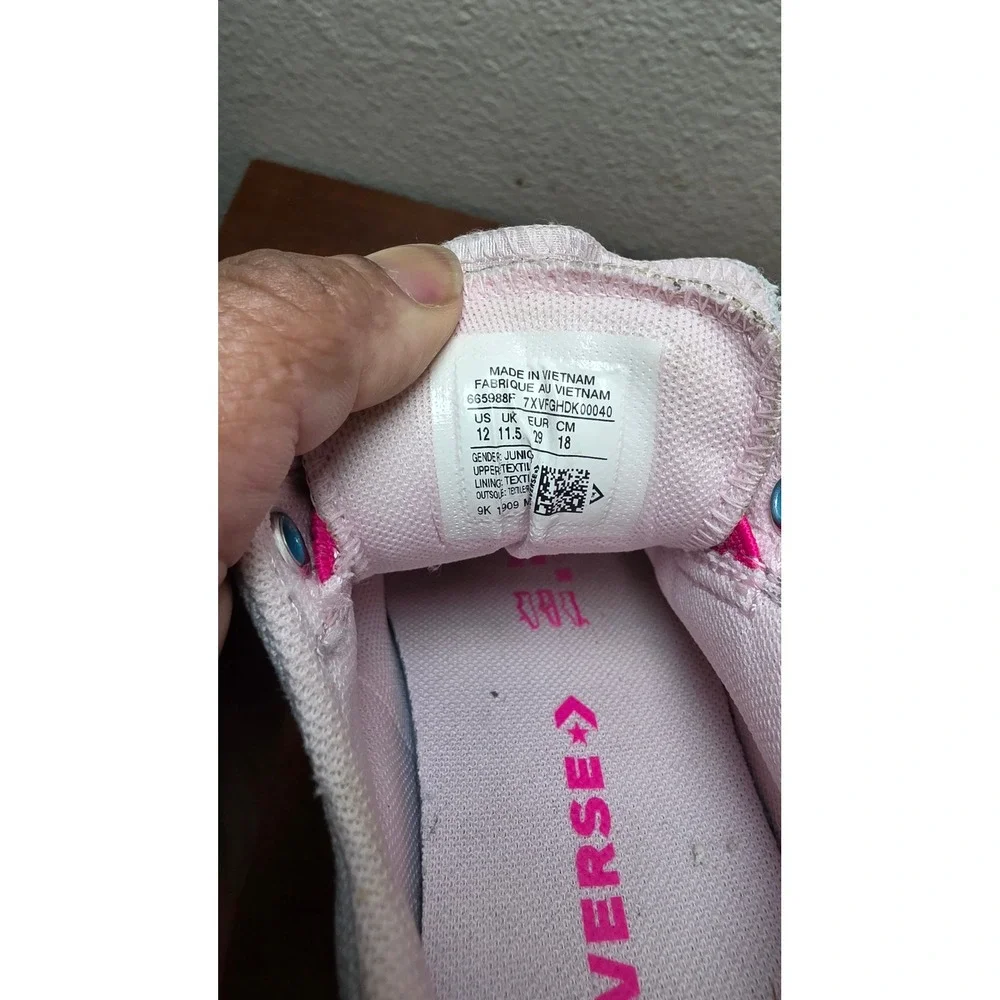 Converse All Star Madison Sneakers Girl 12 Gray Pink Low Top 665988F Casual
